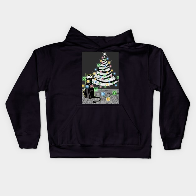 Christmas Tree Kids Hoodie by Scratch